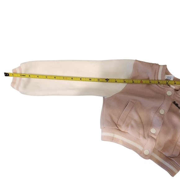 Little Lass Pink and White Kids Jacket - Picture 5 of 5